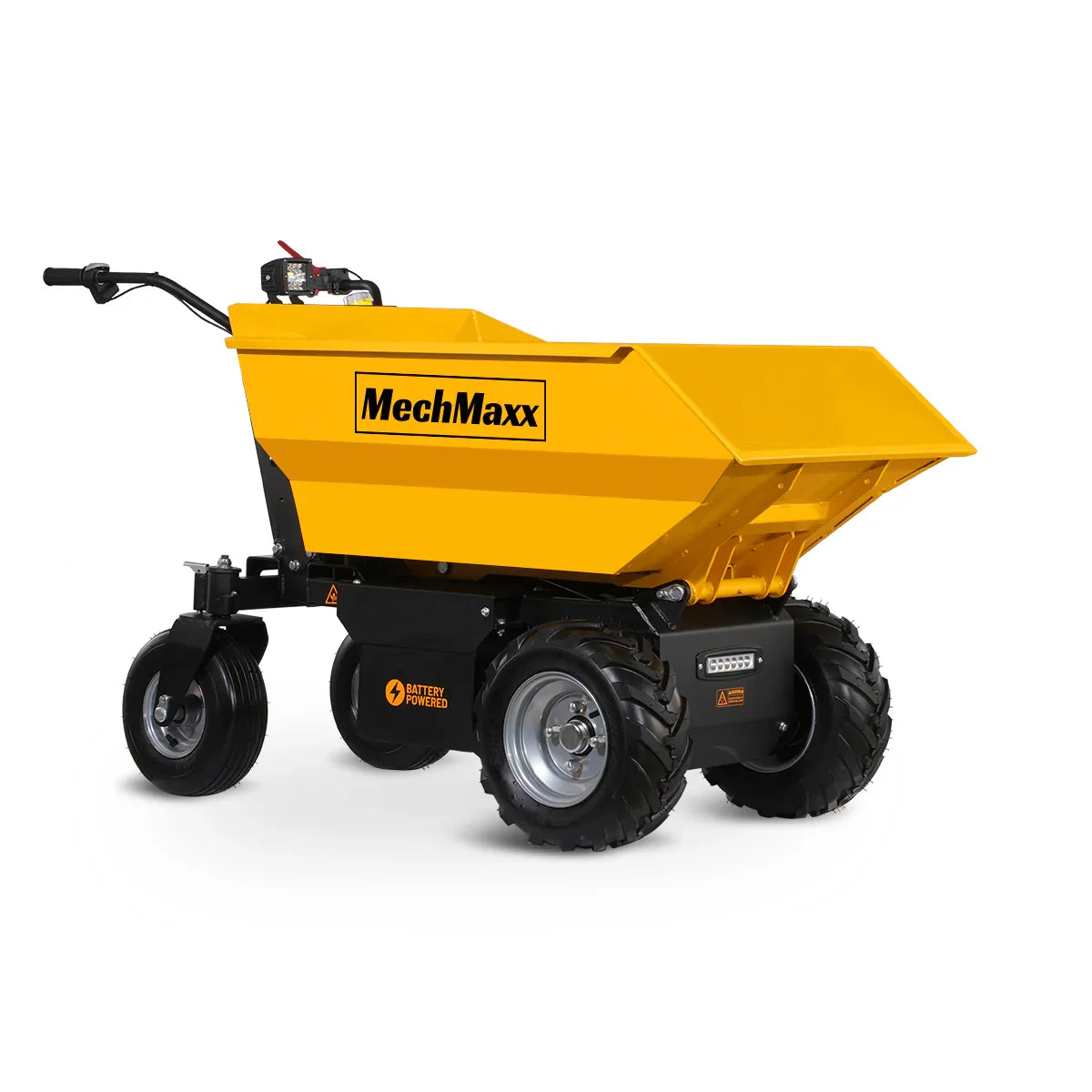 MechMaxx EH50 Mini Dumper 1100 lbs Loading 1000W DC Motor 48V Battery Powered Hydraulic Tipping Dump Cart New