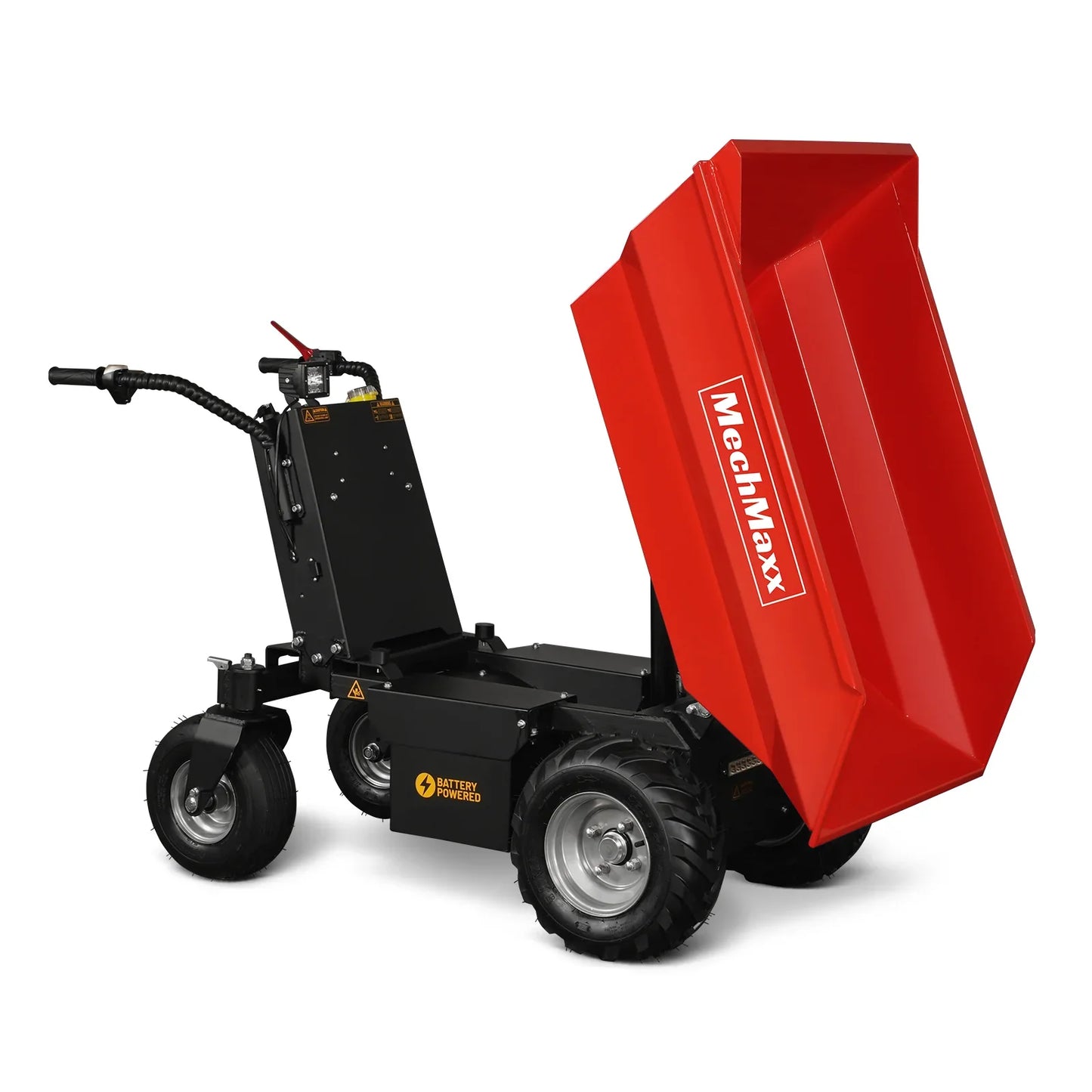MechMaxx EH50 Mini Dumper 1100 lbs Loading 1000W 48V Battery Powered Hydraulic Tipping Dump Cart New