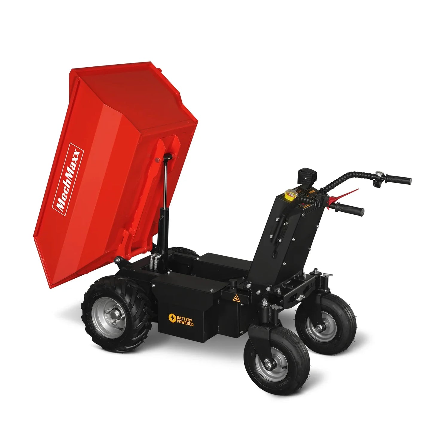 MechMaxx EH50 Mini Dumper 1100 lbs Loading 1000W 48V Battery Powered Hydraulic Tipping Dump Cart New