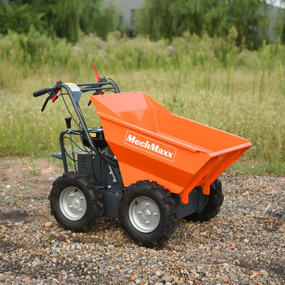 MechMaxx T30 Mini Dumper 660 lbs Capacity 7HP Gas Powered Wheelbarrow Cart 3F+1R Gearbox New