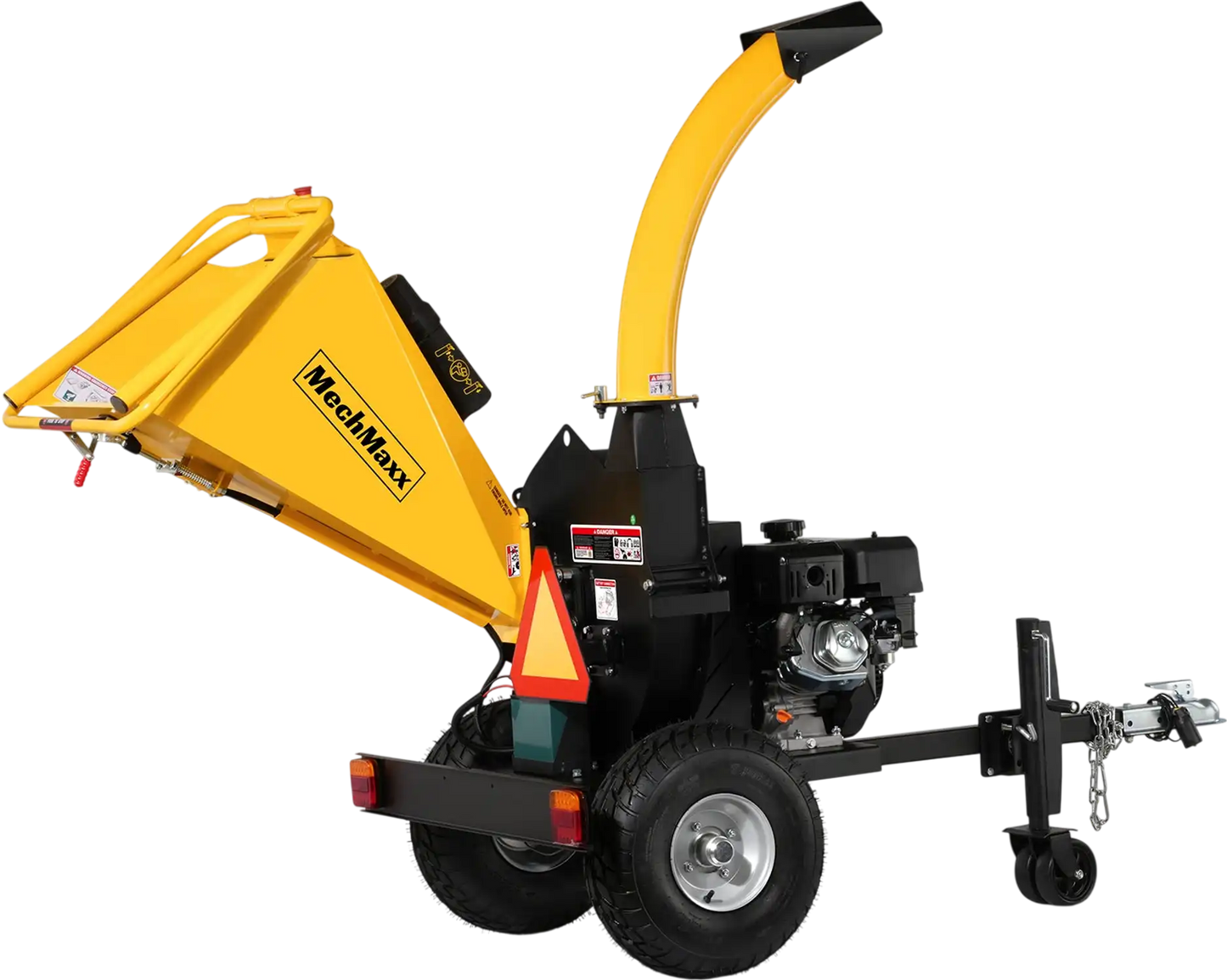 MechMaxx P4205 Wood Chipper 5" Electric Start DUCAR 420cc 15 HP Gasoline Engine Powered Disc with Taillight New
