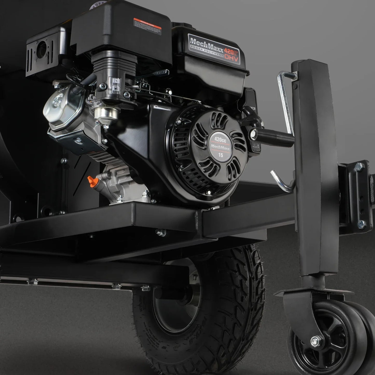 MechMaxx P4205 Wood Chipper 5" Electric Start DUCAR 420cc 15 HP Gasoline Engine Powered Disc with Taillight New