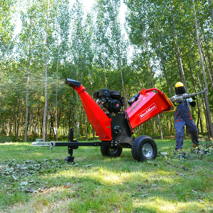 MechMaxx P4206 Wood Chipper 6" Electric Start ZONSEN 420cc 13.4HP Gasoline Engine Powered Drum New