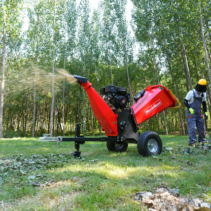 MechMaxx P4206 Wood Chipper 6" Electric Start ZONSEN 420cc 13.4HP Gasoline Engine Powered Drum New