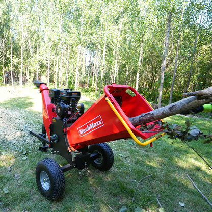MechMaxx P4206 Wood Chipper 6" Electric Start ZONSEN 420cc 13.4HP Gasoline Engine Powered Drum New