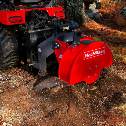 MechMaxx SG24 Stump Grinder 3-Point PTO with 34 Carbide Teeth for 15-45 HP Tractor New