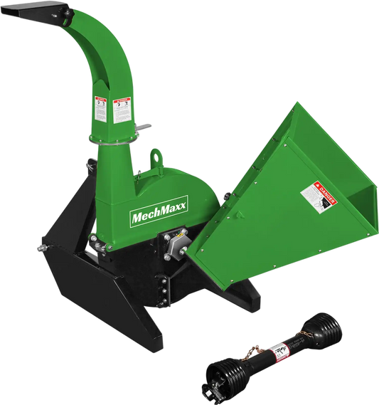 MechMaxx BX42S Wood Chipper 3 Point PTO Attachment for Tractors Up to 45HP PTO Shaft Included New
