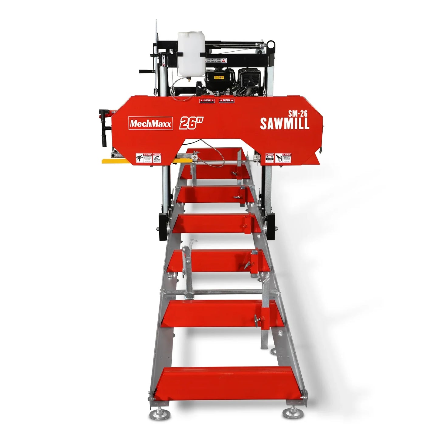 MechMaxx SM26 Sawmill Portable 26" 15 HP Electric Start Gasoline Engine 20" Board Width 20' Track Length New