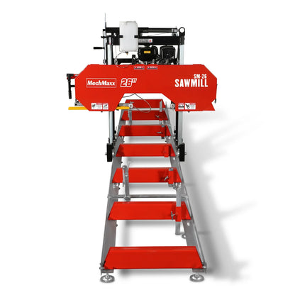 MechMaxx SM26 Sawmill Portable 26" KOHLER CH440 429cc Electric Start Gasoline Engine 20" Board Width 20' Track Length New