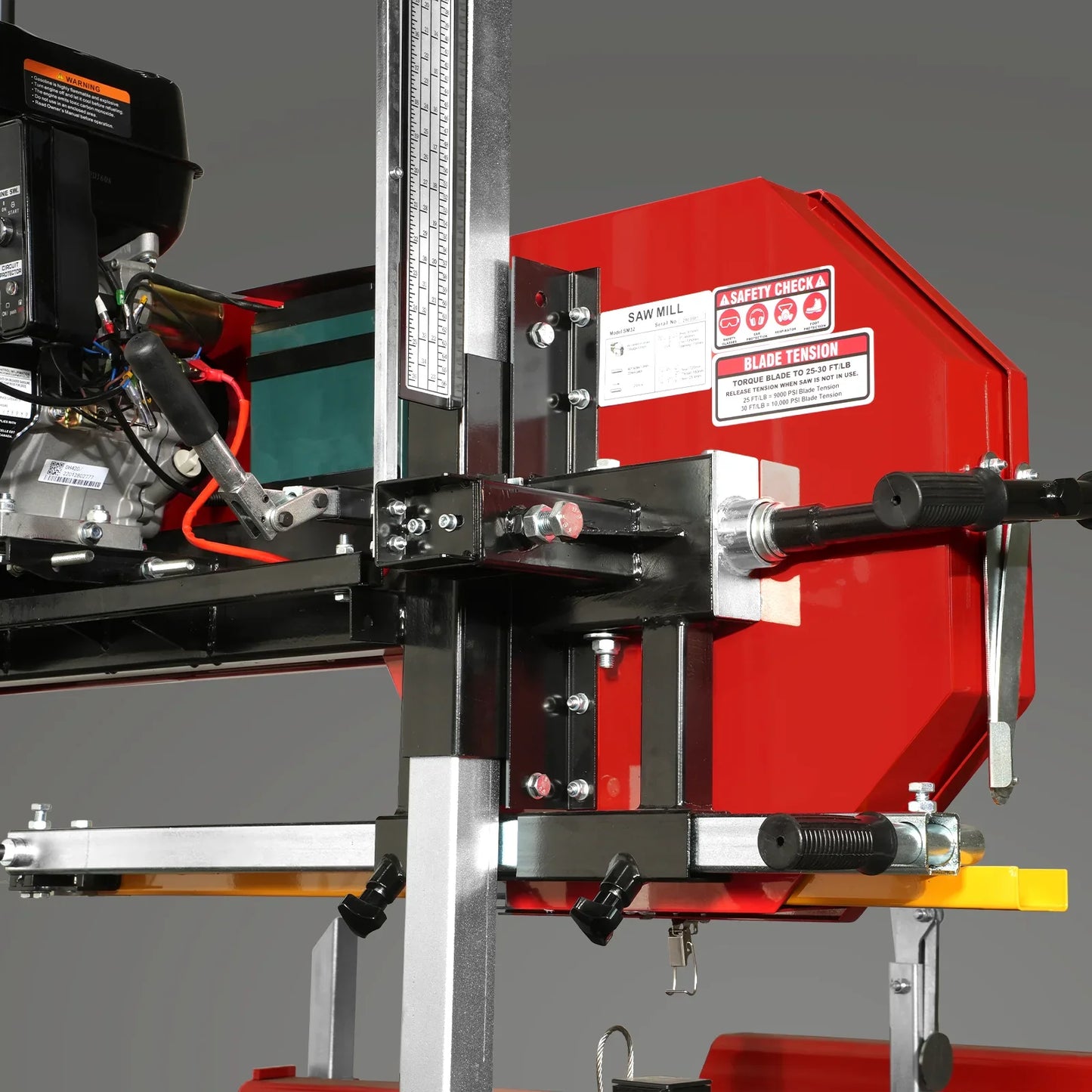 MechMaxx SM32 Sawmill 32" Portable 459cc 15HP Electric Start Gasoline Engine 26.5" Board Width 13' Track Length New