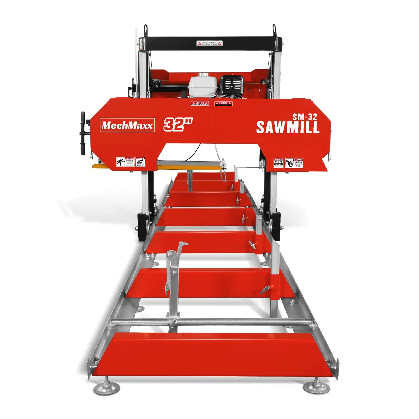 MechMaxx SM32 Portable Sawmill 32" Honda GX390 389cc Electric Start Gas Engine 26.5" Board Width 20' Track New