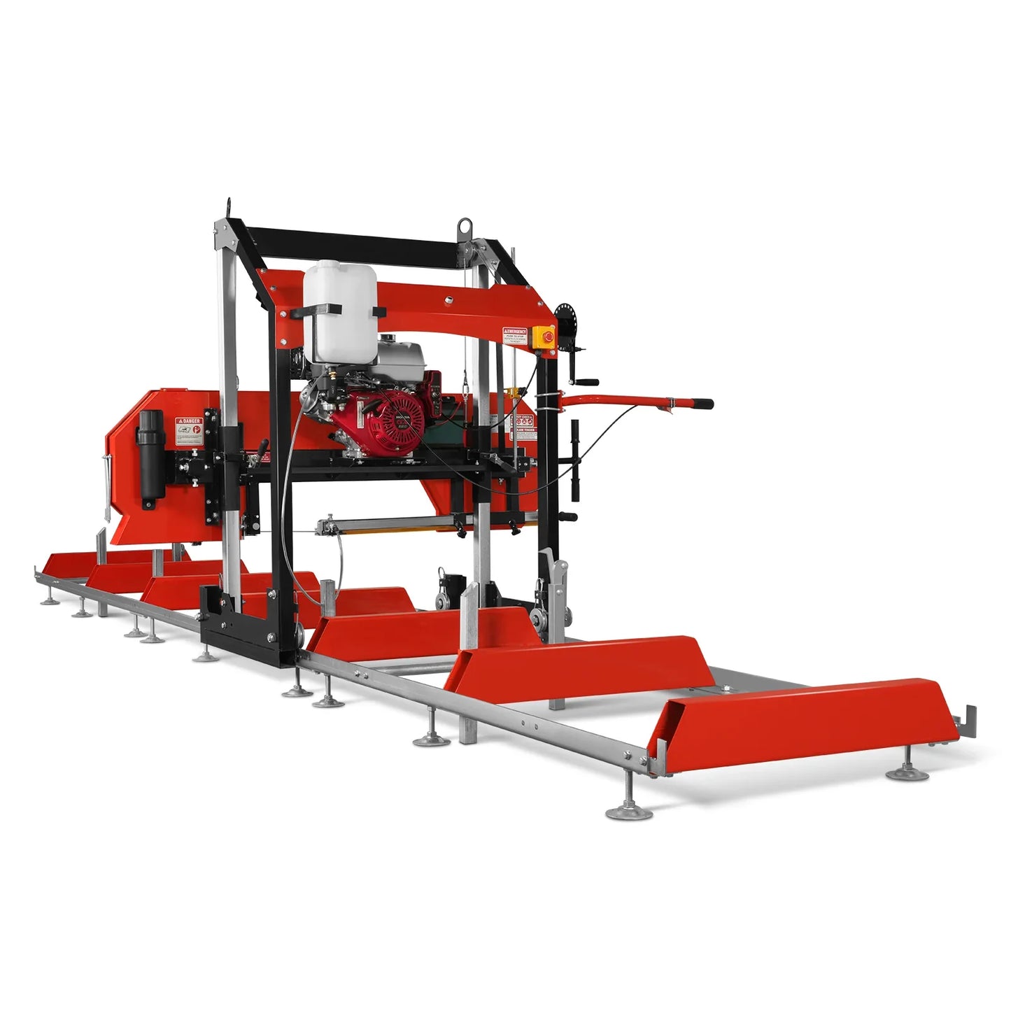 MechMaxx SM32 Portable Sawmill 32" Honda GX390 389cc Electric Start Gas Engine 26.5" Board Width 20' Track New