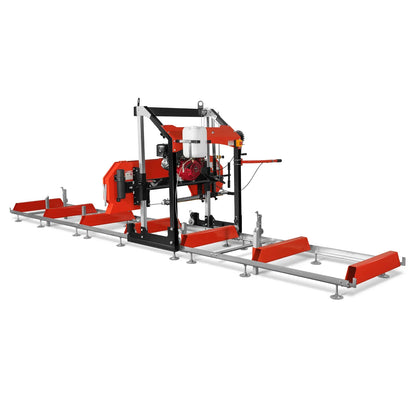 MechMaxx SM32 Portable Sawmill 32" Honda GX390 389cc Electric Start Gas Engine 26.5" Board Width 20' Track New