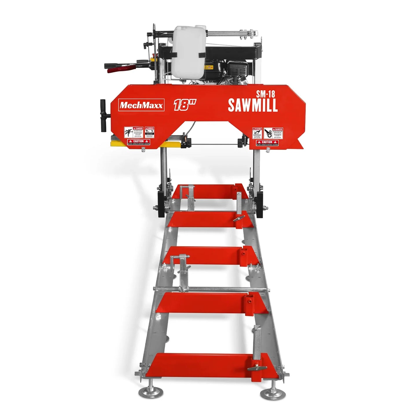 MechMaxx SM18 Sawmill Portable 18" 212cc 7HP Gasoline Engine 15" Board Width 10' Track Length New