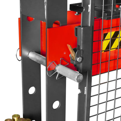 MechMaxx HSP20 Hydraulic Shop Press 20 Ton H-Frame Air/Hydraulic with Press Pin Kit Safety Guard Foot Pedal Control New