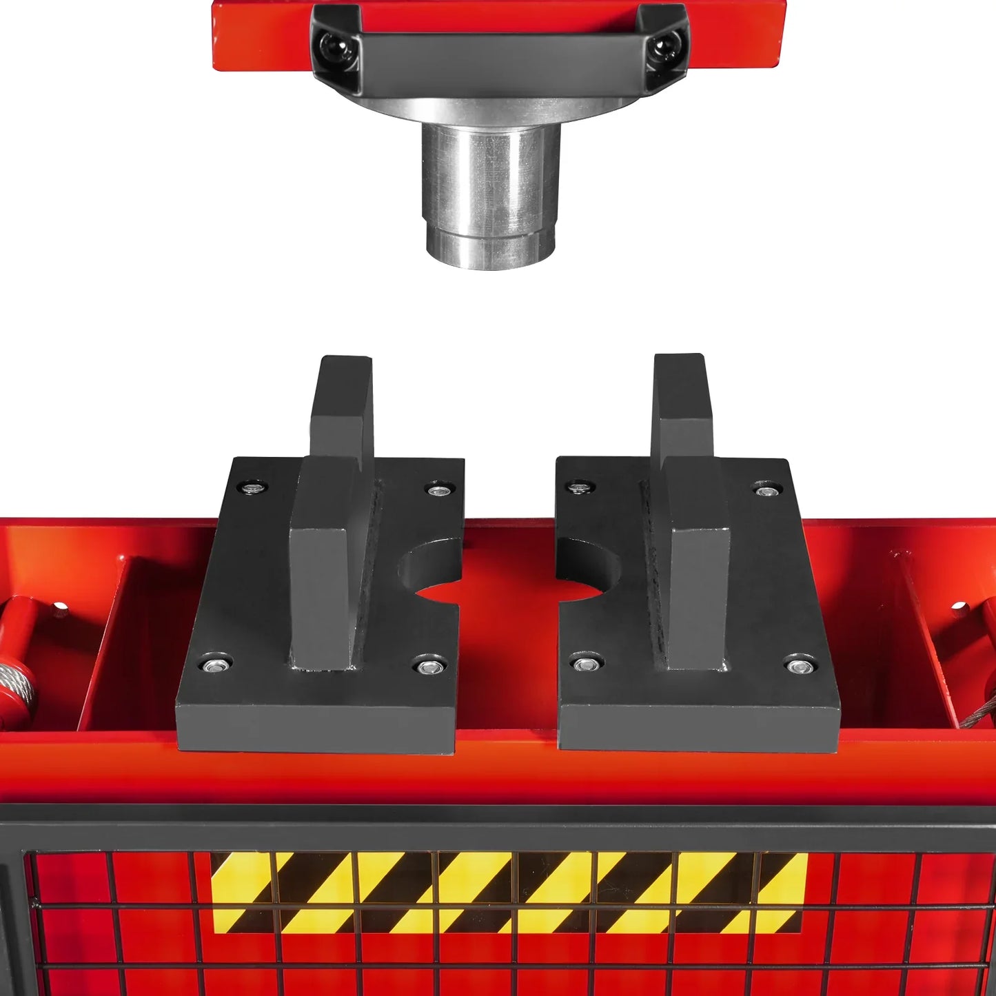 MechMaxx HSP30 Hydraulic Shop Press 30 Ton H-Frame Air/Hydraulic with Hand Winch Press Pin Kit Safety Guard Foot Pedal Control New