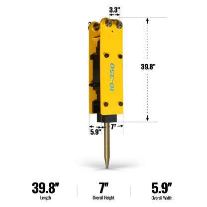 MechMaxx 150543 Hydraulic Breakers Hydraulic Hammer Breaker for Mini Compact Excavator New