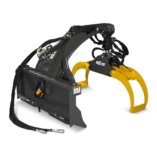MechMaxx RLG-50 Log Grapple 50" Skid Steer Rotary 360° Rotation 3000 lbs Capacity New