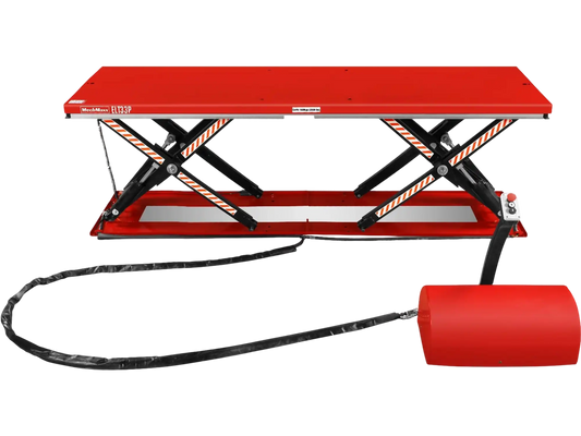 MechMaxx ELT33P Lift Table Stationary Electric Hydraulic Parallel Double Scissor 3300 lbs Capacity 108.3" x 31.5" Platform 33.9" Lift Height UL Certified Motor New