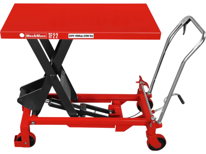 MechMaxx TF22 Lift Table Mobile Scissor Cart 2200 lbs Capacity 39.4" x 20.2" Platform Height 39.4" New