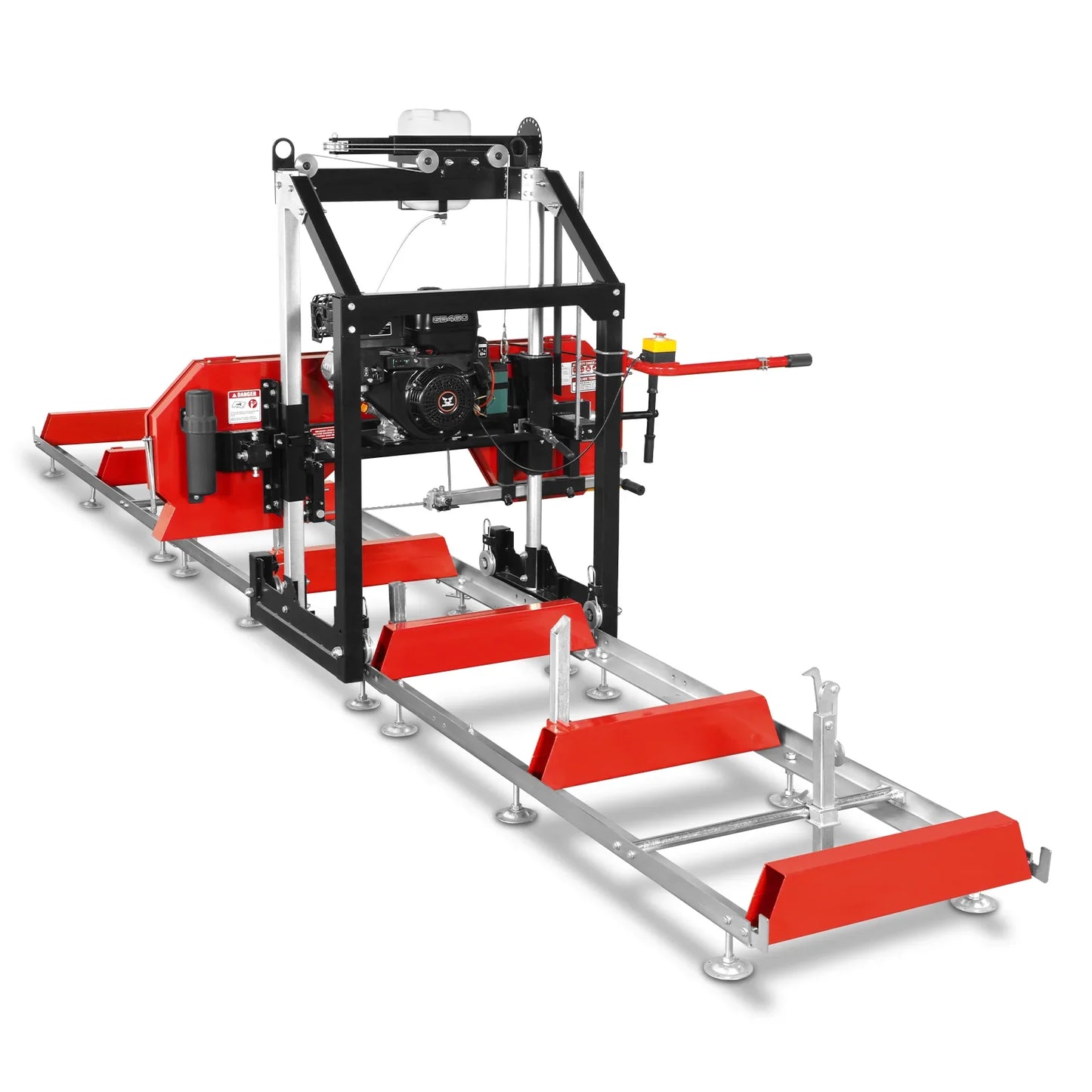 MechMaxx SM26 Sawmill Portable 26" 15 HP Electric Start Gasoline Engine 20" Board Width 20' Track Length New