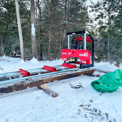 MechMaxx SM32 Sawmill 32" Portable 459cc 15HP Electric Start Gasoline Engine 26.5" Board Width 13' Track Length New