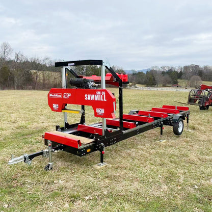 MechMaxx SM36 Sawmill 36" MAX Portable 25HP 750cc ZONSEN V-Twin Engine 20' Track Length 10 Blades Included New