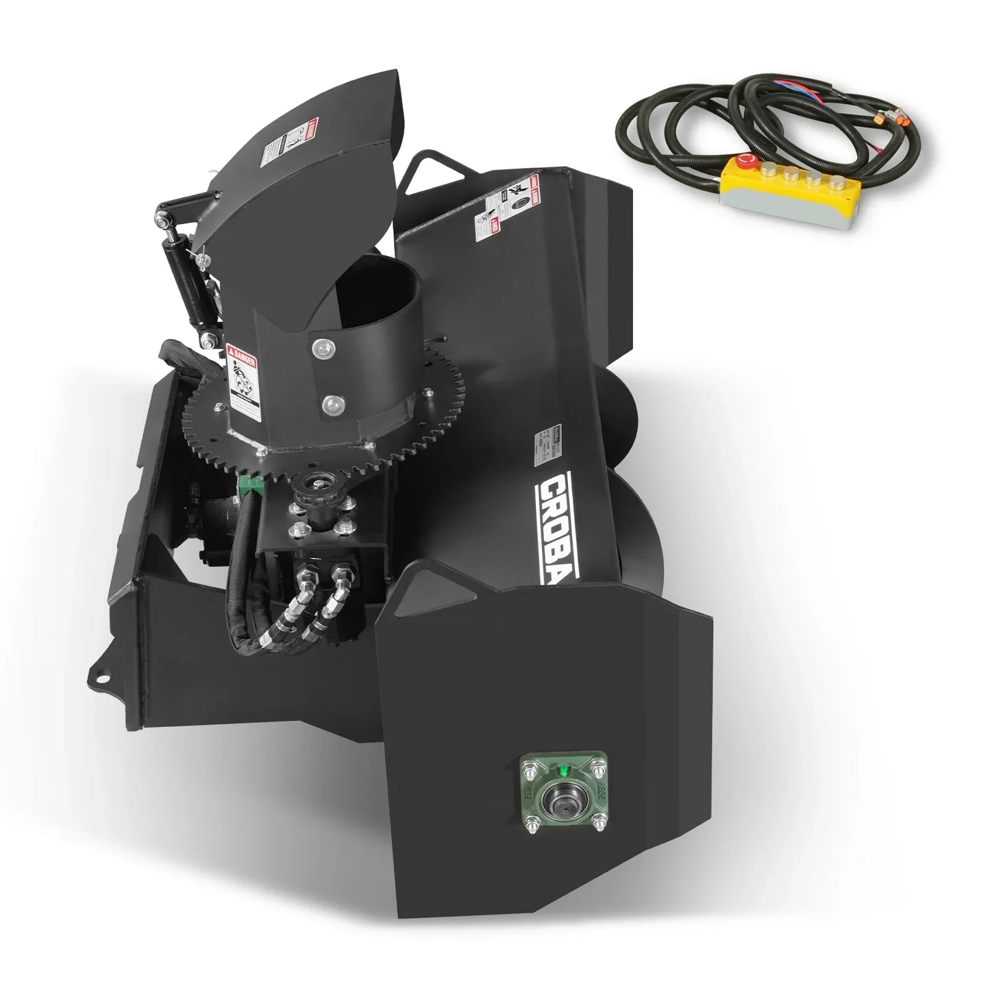MechMaxx MSB48 Skid Steer Snow Blower 48" Width 20" Intake Hydraulic Remote Control Chute Rotation Deflector New