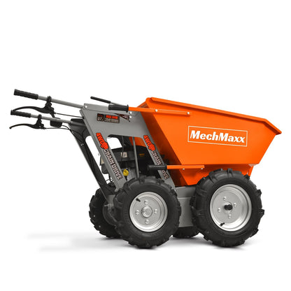 MechMaxx T25 Mini Dumper 660 lbs Capacity 6.5HP Gas Powered Wheelbarrow Cart 4F+1R Gearbox New