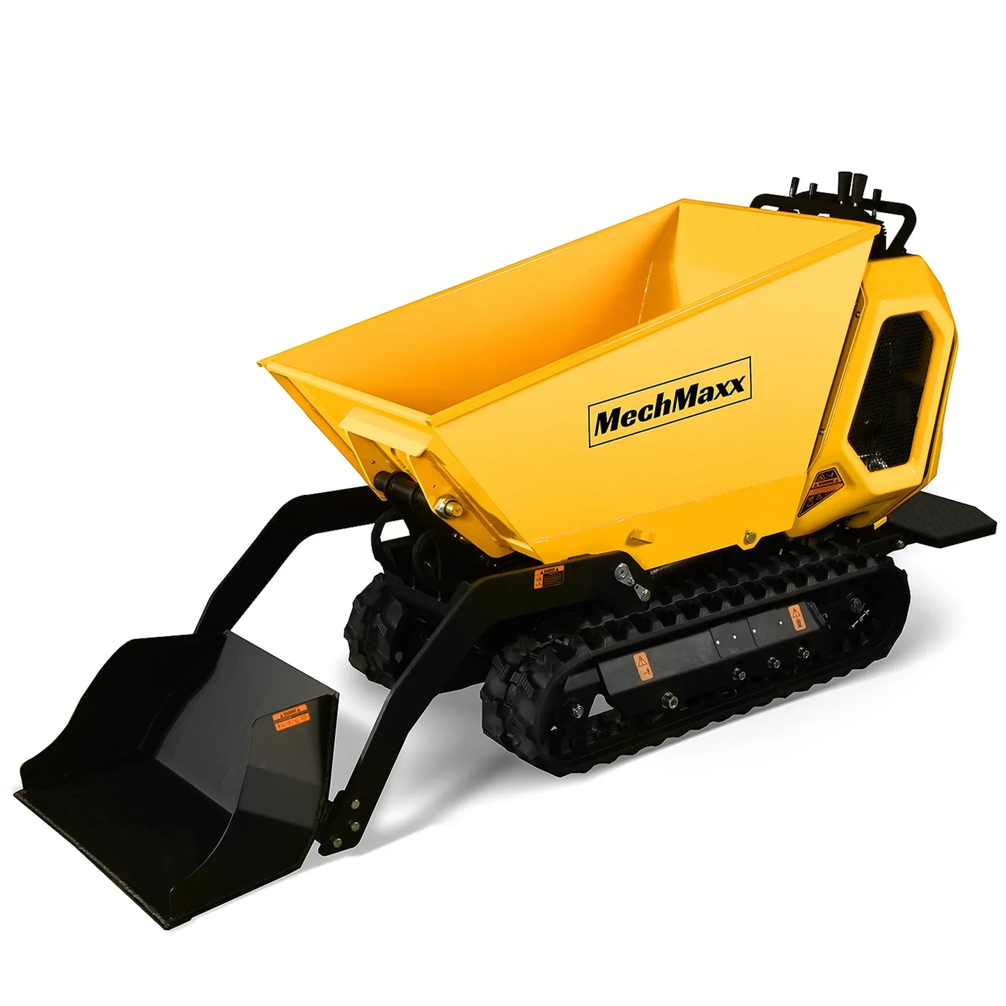 MechMaxx T80FL Mini Dumper 1800 lbs 420cc Electric Start Gas Engine Stand-On Hydraulic Track Self-Loading New
