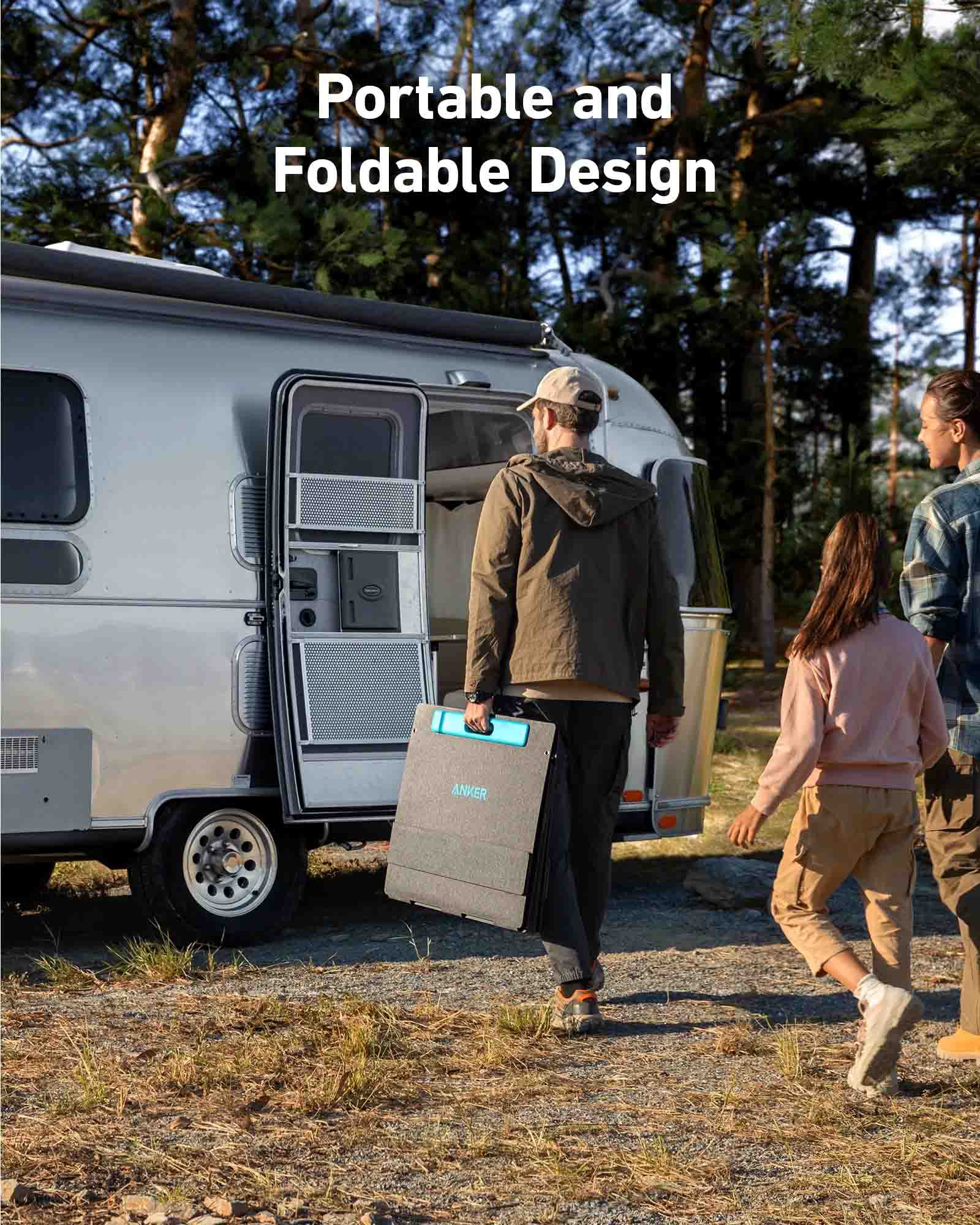 The Anker 521 200W Solar Panel Has A Portable And Foldable Design