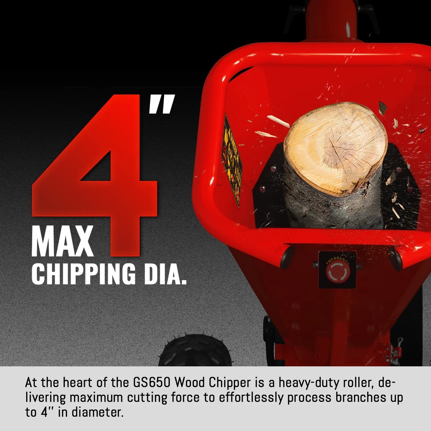 MechMaxx GS650 Wood Chipper 4" DUCAR 212cc 7HP Gas Engine Powered with Towbar New