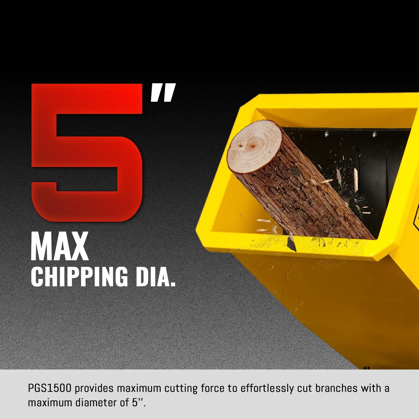 MechMaxx PGS1500 Wood Chipper 5" Electric Start DUCAR 420cc 15 HP Gasoline Engine Powered Drum with Towbar New