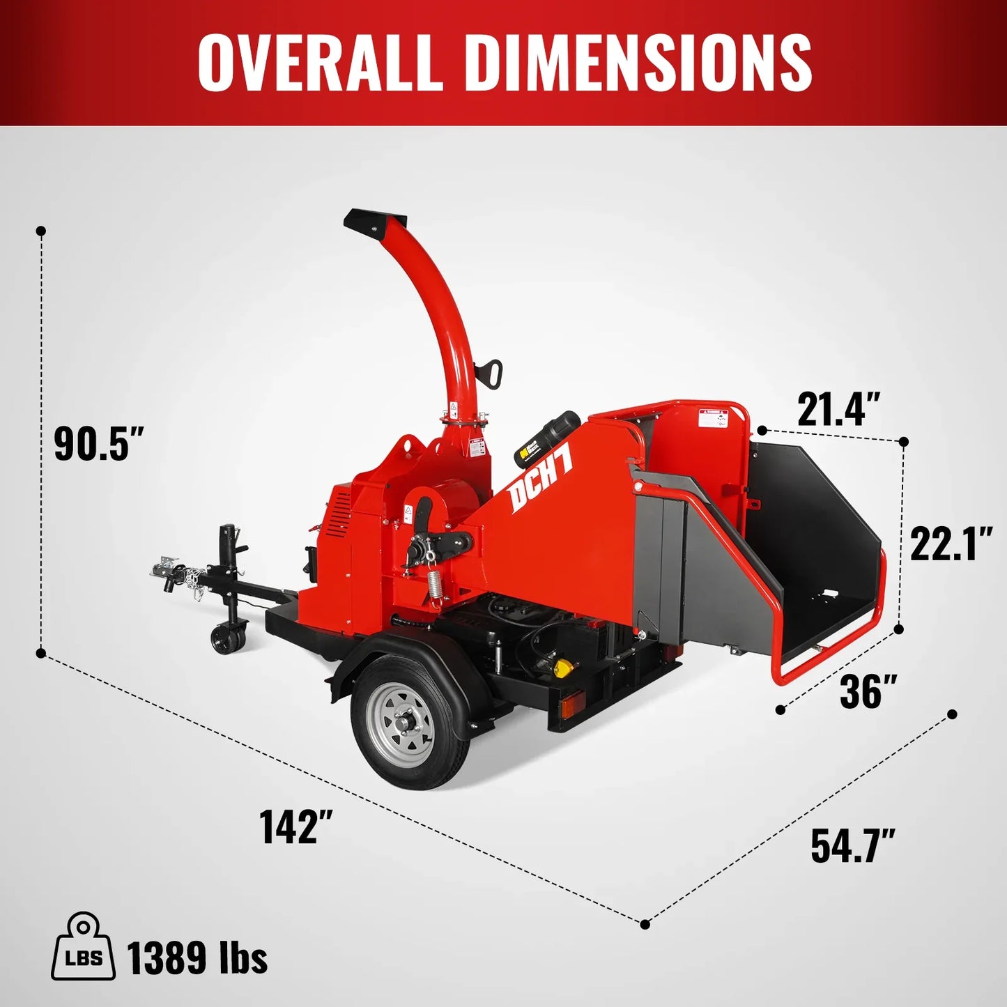 MechMaxx DCH7 Wood Chipper 25HP 750cc Twin Cylinder ZONSEN Petrol Engine 7" Hydraulic Feeding New