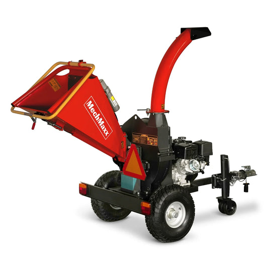 MechMaxx P4205 Wood Chipper 5" Electric Start DUCAR 420cc 15HP Gas Engine Powered Disc with Taillight New