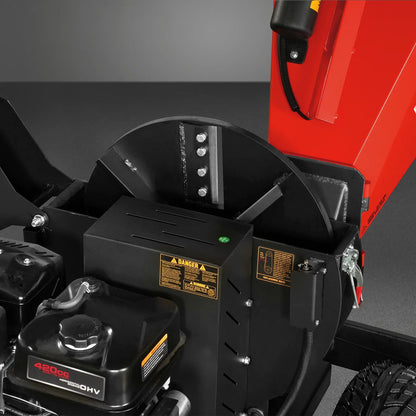 MechMaxx P4205 Wood Chipper 5" Electric Start DUCAR 420cc 15HP Gas Engine Powered Disc with Taillight New