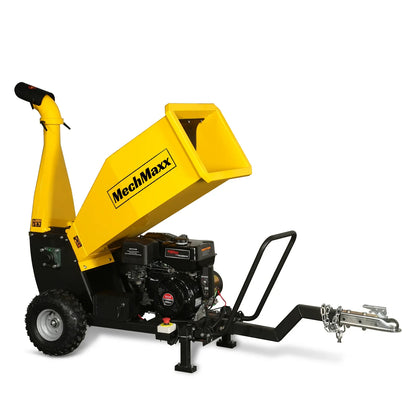 MechMaxx PGS1500 Wood Chipper 5" Electric Start DUCAR 420cc 15 HP Gasoline Engine Powered Drum with Towbar New