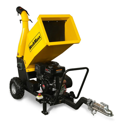 MechMaxx PGS1500 Wood Chipper 5" Electric Start DUCAR 420cc 15 HP Gasoline Engine Powered Drum with Towbar New