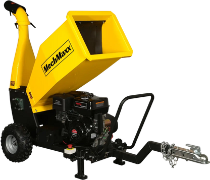 MechMaxx PGS1500 Wood Chipper 5" Electric Start DUCAR 420cc 15 HP Gasoline Engine Powered Drum with Towbar New