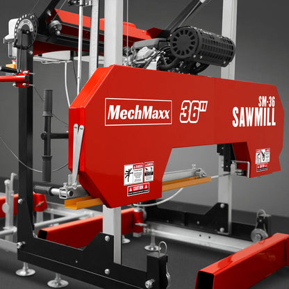 MechMaxx SM36 Sawmill Portable 36" Board Width 25 HP 750cc ZONSEN V-Twin Engine 20' Track Length New