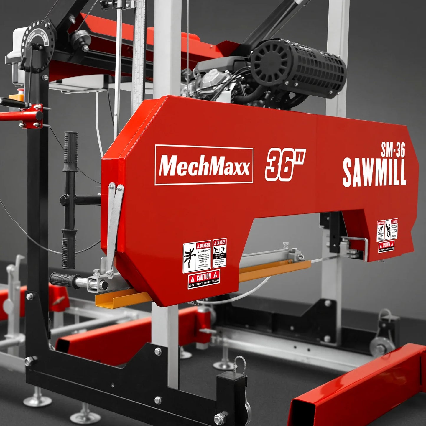 MechMaxx SM36 Sawmill 36" MAX Portable 25HP 750cc ZONSEN V-Twin Engine 20' Track Length 10 Blades Included New